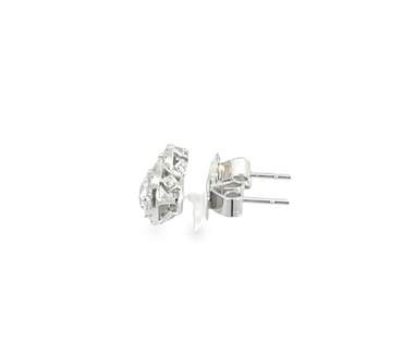 18K White Gold Natalie K. 1.20ctw Round Halo Diamond Studs