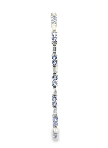 14K White Gold Bracelet 2.91 Tanzanite & 0.97 CTW Diamond