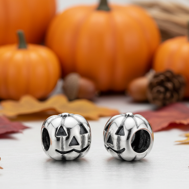 Retired Sterling Silver Jack-O'-Lantern Pumpkin Charm