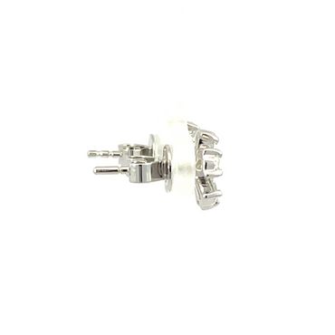 14KW Floral Shaped Pear Diamond Earrings