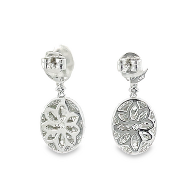 2.74ctw Diamond Double Halo Dangles