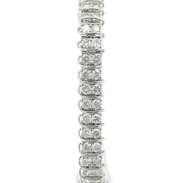 14K White Gold 10.27CTW Diamond Bracelet