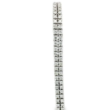Platinum 4.00 CTW Diamond 2 Row Bracelet