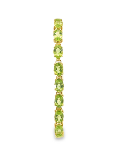 14K Yellow Gold 7 Inch Peridot Bracelet