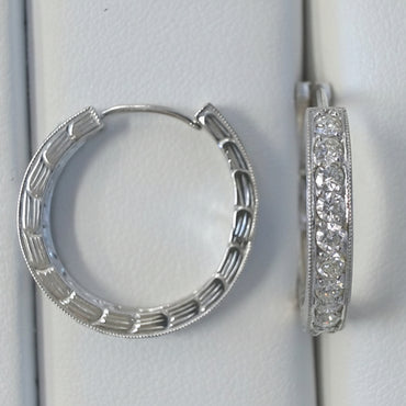 Filigree Diamond Hoop