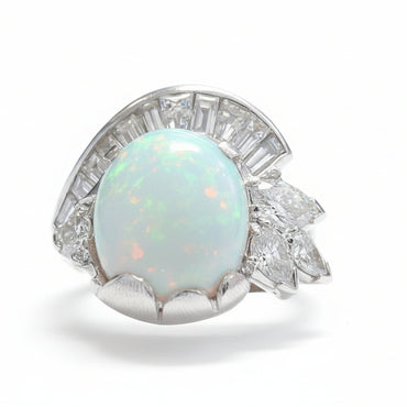 opal and diamond ring