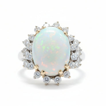 Opal Halo Ring