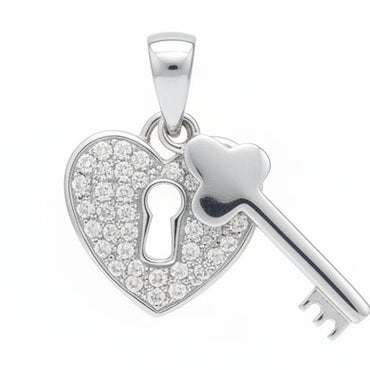 Heart Lock & Key Pendant