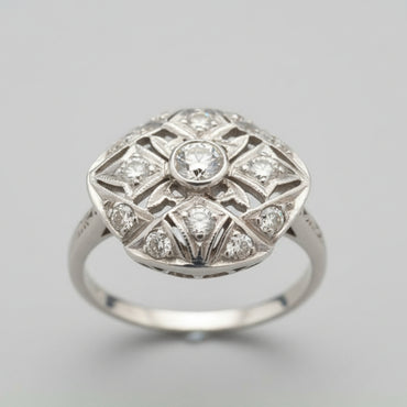 Platinum .53ctw Diamond Filigree Heirloom Ring