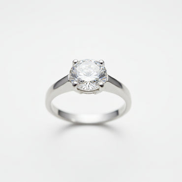 2ct Brilliant Cut Cubic Zirconia Solitaire Ring