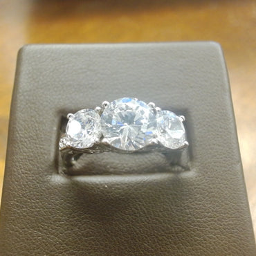3-Stone Cubic Zirconia Ring