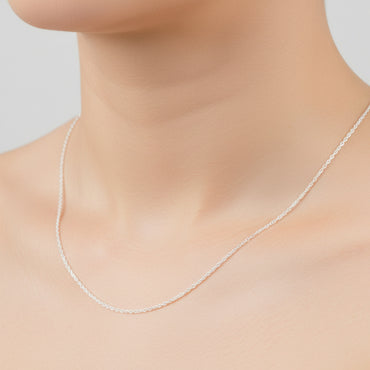 18-inch Platinum Cable Link Chain