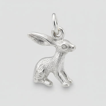 Silver Jackrabbit Charm
