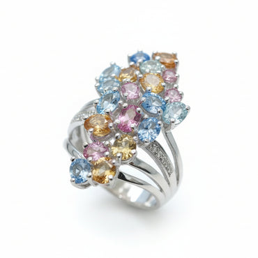Oval Sapphire & Diamond Statement Ring
