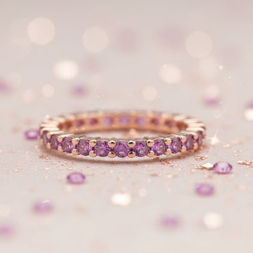 Pink Sapphire Stackable Band