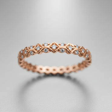 Vintage-Style Diamond Stacking Band