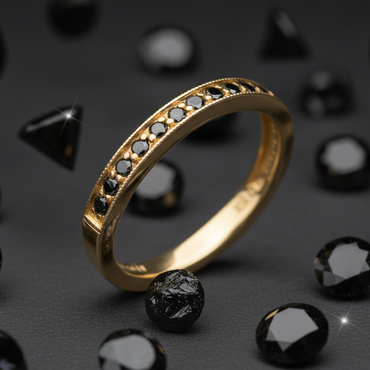 Golden Noir Milgrain Band