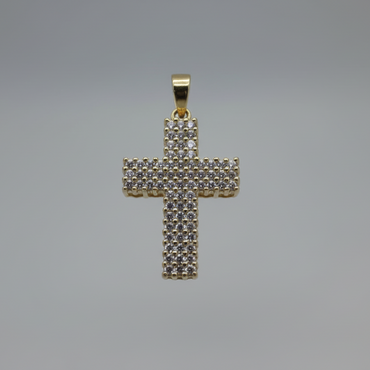 Classic Shared-Prong Cross Pendant