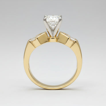 Two-Tone Princess Diamond Semi-Mount