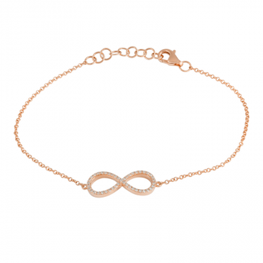 14K Rose Gold Diamond Bracelet