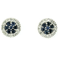 14KW .53CTW Sapphire & Diamond Earrings
