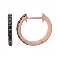 14KR .20CTW Diamond Huggie Earrings