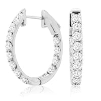 3.00CTW Diamond Hoops