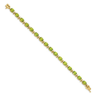 14k Yellow Gold Peridot Bracelet