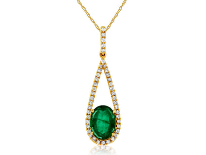 EMERALD & DIAMOND PENDANT