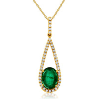 EMERALD & DIAMOND PENDANT