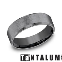 Tantalum Dark Wire Brush Men's Ring