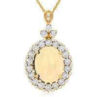OPAL & DIAMOND PENDANT