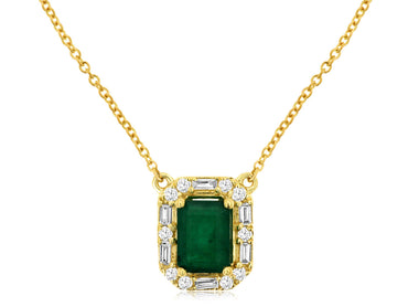 EMERALD & DIAMOND NECKLACE