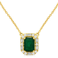 EMERALD & DIAMOND NECKLACE