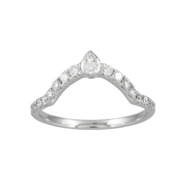 18K White Gold Diamond Band