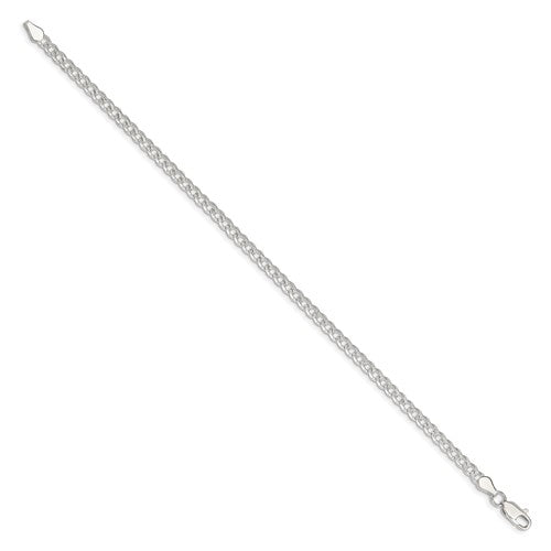 Sterling Silver 4mm Pavé Curb Chain