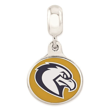 Sterling Silver Marquette University Collegiate Enameled Dangle Bead