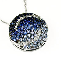 14KW 2.0CTW Sapphire & Diamond Pendant