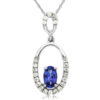 14KW .24CTW Tanzanite & Diamond Pendant