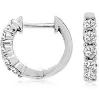 14KW .50CTW Diamond Hoop Earrings