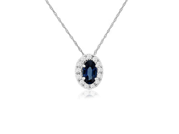 SAPPHIRE & DIAMOND PENDANT