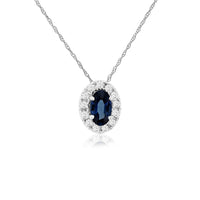 SAPPHIRE & DIAMOND PENDANT