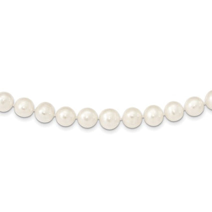 14k 11-12mm White Near Round Freshwater Cultured Pearl Necklace