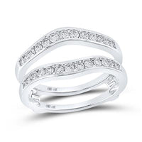 14KW .5CTW Round Diamond Bridal Wedding Enhancer Band Wrap Ring