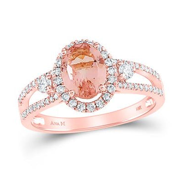 14KR .37CTW Morganite Solitaire Ring