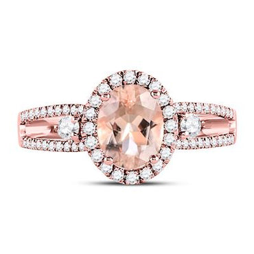 14KR .37CTW Morganite Solitaire Ring