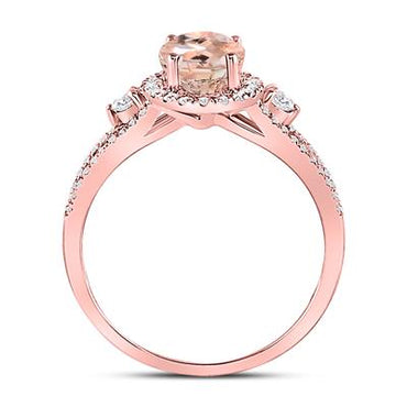 14KR .37CTW Morganite Solitaire Ring
