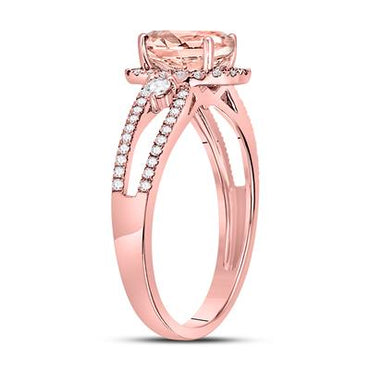 14KR .37CTW Morganite Solitaire Ring