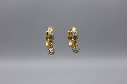 Starburst & Heart Drop Hoops