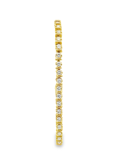 18K Yellow Gold 3.22 CTW Diamond Tennis Bracelet